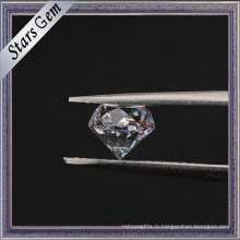 Diamant synthétique en gros d&#39;usine de coupe brillante d&#39;étoile pour des bijoux